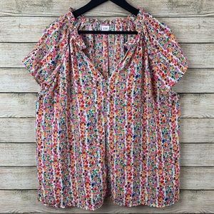 GAP • Floral Print Blouse XL